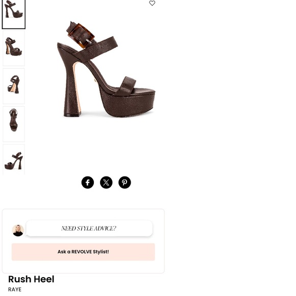 Ankle strap with adjustable buckle closure. Leather lining. - Picture 2 of 4